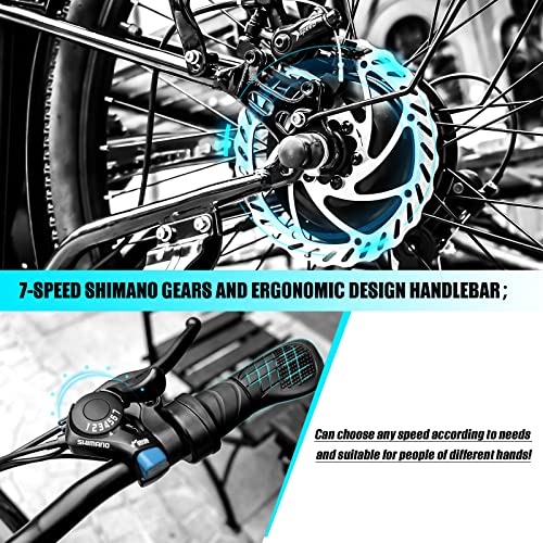 Axiniu 26'' Electric City Commuter E-Bike | Shimano 7-Speed