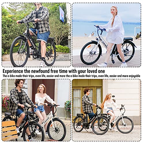 Axiniu 26'' Electric City Commuter E-Bike | Shimano 7-Speed