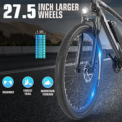 ANCHEER 500W E-Bike 27.5'' Commuter/Mountain, 48V 10.4Ah, 21G Speed