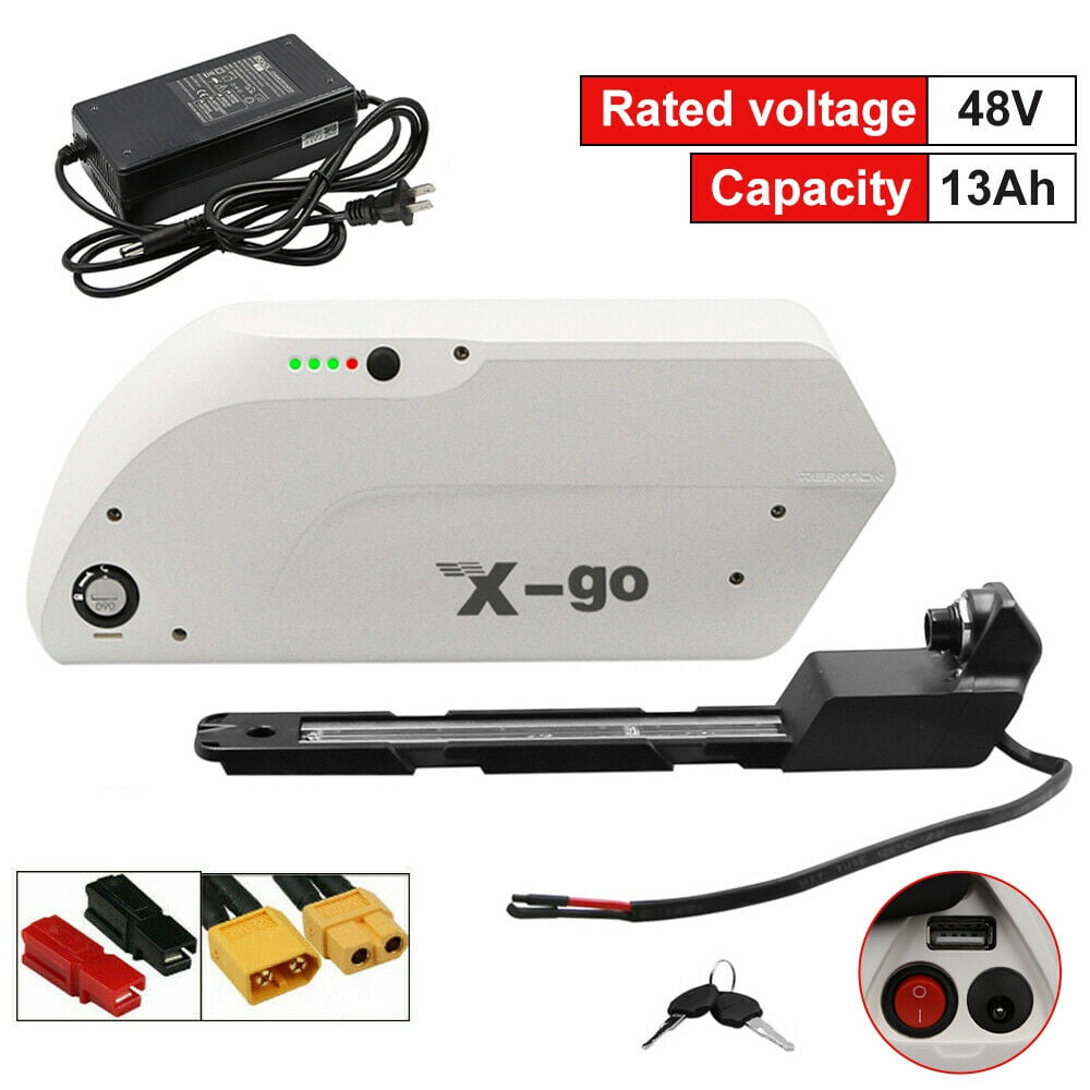 48V 13Ah Tiger Shark Ebike Battery, Downtube Lithium