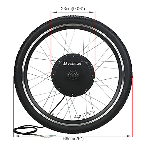 Voilamart 26" Front Wheel 48V 1000W Electric Bike Conversion