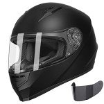 GLX GX11 Lightweight Full Face Bike Helmet - Matte Black