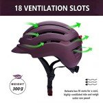 Matte Purple eBike Helmet with Rechargeable Taillight