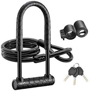Heavy-Duty U Lock with Security Cable & Mount