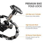 ICOCPRO Compact Folding Bike Lock with Keys