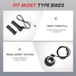 PEXMOR Electric Bike Conversion Kit, 48V 1000W 26" Rear Wheel E-Bike Hub Motor Kit, Upgrade 3 Mode Controller w/PAS/LCD Display/Twist Throttle Ebike Bicycle Wheel Kit