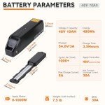 48V 10Ah Lithium Ebike Battery Pack with Charger