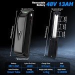 48V 13Ah Lithium E-Bike Battery Pack with Charger