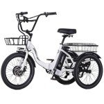 Soumye 20" Folding Electric Tricycle for Adults