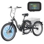 MOONCOOL 350W Adult Electric Tricycle with Basket