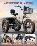 20" Fat Tire Electric Trike for Adults