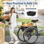 750W Electric Tricycle for Adults with Basket