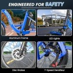 MOONCOOL 20" Fat Tire Electric Tricycle for Adults