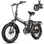 Bluebiko 1000W Folding Electric Bike with 80 Mile Range