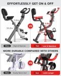 Pooboo 4-in-1 Folding Exercise Bike with Resistance