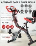 Pooboo 4-in-1 Folding Exercise Bike with Resistance