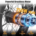 Funhang 1000W 26" Electric Mountain Bike 25MPH