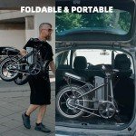 WINDHORSE 16" Folding Electric Bike for Commuters