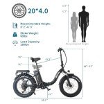 NARRAK Fat Tire Folding Electric Bike – 1100W Motor