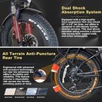 NARRAK Fat Tire Folding Electric Bike – 1100W Motor