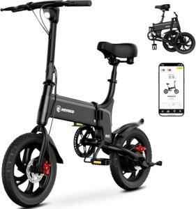 HOVSCO 14" Folding Electric Bike, 30-Mile Range