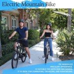 Soumye 26" Step-Thru Electric Mountain Bike