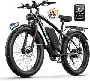 52V 19.2Ah Electric Bike for Adults - White