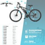 ANCHEER 500W Electric Mountain Bike for Adults