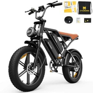 CYCROWN 1000W/1500W Electric Bike with Fat Tires