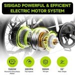 SISIGAD 1500W Peak Folding Electric Fat Tire Bike