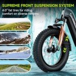 SISIGAD 1500W Peak Folding Electric Fat Tire Bike