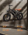 CYCROWN 1000W/1500W Electric Bike with Fat Tires
