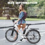 Funhang 1000W Electric Bike - 26" City Cruiser
