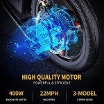 EBKAROCY 400W Foldable Electric Bike for Adults