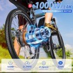 Funhang 1000W Electric Mountain Bike for Adults