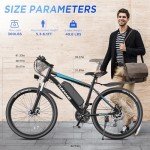 Funhang 1000W Electric Mountain Bike for Adults