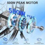 NAKTO 350W Step-Thru Electric Bike for Commuting