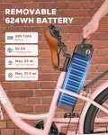 Viribus 500W Women’s City Electric Bike – Light Pink