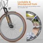 Axiniu 26" Step-Thru Electric Bike for Adults