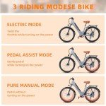 Axiniu 26" Step-Thru Electric Bike for Adults