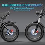 Ridstar 1000W Fat Tire Electric Motorcycle, 30MPH