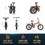 Powerful 1000W Folding Electric Bike for Adults
