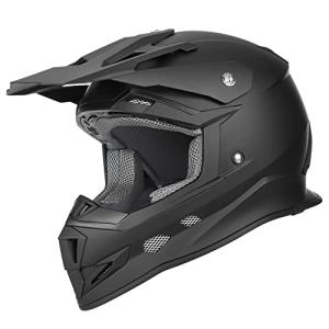 GLX GX23 Matte Black Dirt Bike Helmet