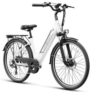 Jasion Roamer ST Electric Bike for Adults, 1200W Peak Motor Max 62miles & 28MPH City Cruiser Ebike,26'' Commuter Ebike, 528WH Removable Battery,7-Speed Electric Bicycles, Front Suspension Bicycles