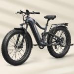 PUCKIPUPPY Boxer Electric Bike for Adults 960W, 48V 20AH Battery Ebike, Full Suspension 26" Fat Tire E Bike, 28MPH 80Miles Range Mountain Electric Bicycle, 7 Speed Hydraulic Disc Brakes