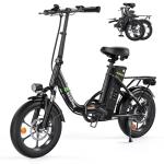 isinwheel U4 16" Folding Electric Bike for Adults, 750W Peak Motor with Max 55Miles PAS Range & 19MPH EBike, 374.4Wh Battery Electric Bicycles Step-Thru Commuter E Bikes for Adults and Teens