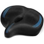 CDYWD Oversized Bike Seat for Men & Women Comfort, Extra Wide Soft Padded Bicycle Seat Cushion, Large Comfortable Replacement Saddle for Peloton, Stationary Exercise Bike, Cruiser, Ebike, City Bike