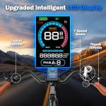 ZDZA Electric Bike, 1200W Peak Motor, 65 Miles Max Range& 48V Removable Battery, Step-Thru City Ebike, 22 Max Speed, E Bike for Adults with 7 Speeds & Front Suspension