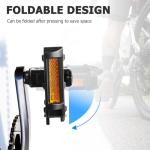 Folding Bike Pedals, Mountain Bike Pedals CNC Aluminum Bicycle Flat Pedals, 9/16'' with Reflective Strips | Non-Slip | Waterproof | Wide Flat Foldable Pedals for Ebike, Urban Commute, MTB Bikes