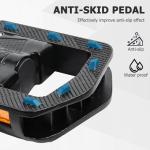 Folding Bike Pedals, Mountain Bike Pedals CNC Aluminum Bicycle Flat Pedals, 9/16'' with Reflective Strips | Non-Slip | Waterproof | Wide Flat Foldable Pedals for Ebike, Urban Commute, MTB Bikes